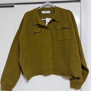 Olive Green Button-Up by Primark - 2X